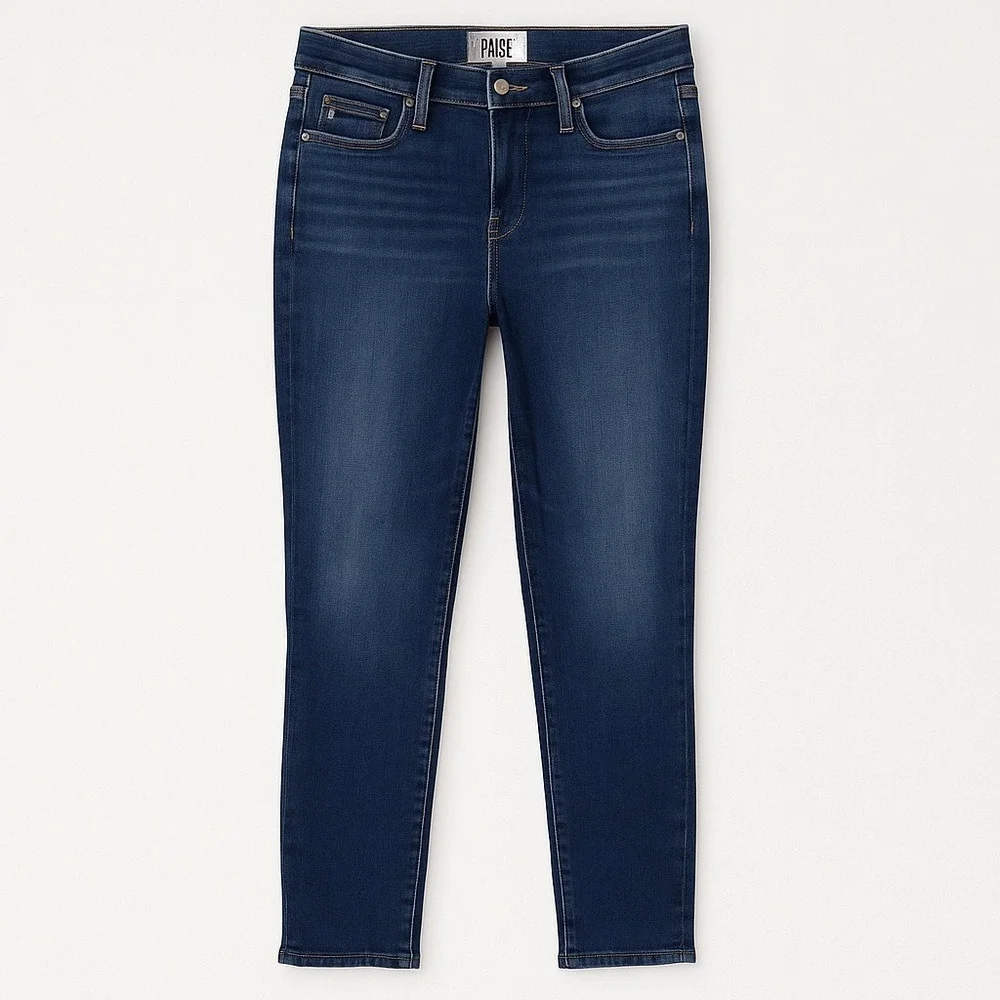 PAIGE Hoxton Slim Jeans‎ Dori Distressed Dark Wash Women's Size 26